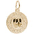 Babyshoe Charm In Yellow Gold