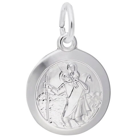 St Christopher Charm In Sterling Silver
