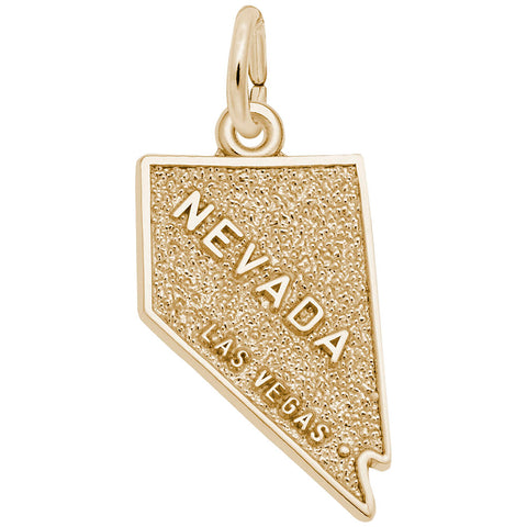 Las Vegas,Nevada Charm in Yellow Gold Plated