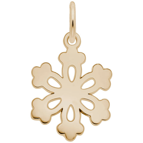 Snowflake Charm in Yellow Gold Plated