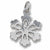 Snowflake charm in Sterling Silver hide-image