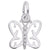 Butterfly Charm In 14K White Gold