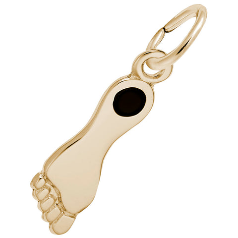 Black Heel, Nc Charm in Yellow Gold Plated