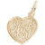 I Love You Charm In Yellow Gold