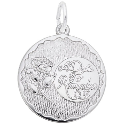 A Date To Remember Charm In Sterling Silver