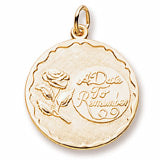 A Date To Remember charm in Yellow Gold Plated hide-image