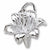 Lily charm in 14K White Gold hide-image