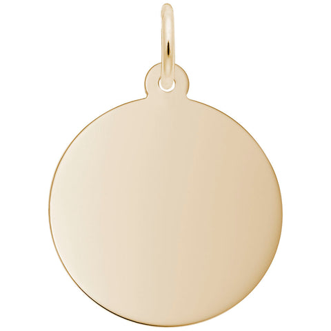 Classic Disc Charm in Yellow Gold Plated