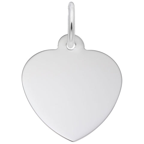 Petite Classic Heart Charm Sterling Silver