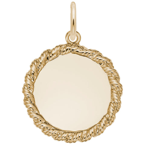 8178-Disc Charm in Yellow Gold Plated