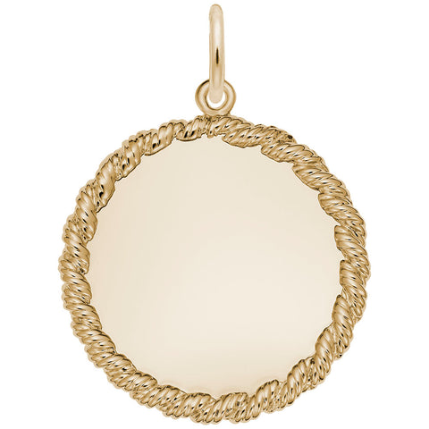 8180-Disc Charm in Yellow Gold Plated