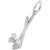 Golf Clubs Charm In 14K White Gold