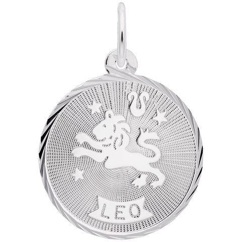 Leo Charm In Sterling Silver