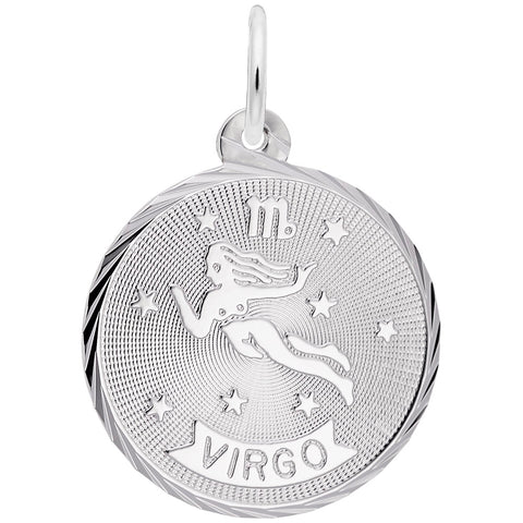 Virgo Charm In Sterling Silver