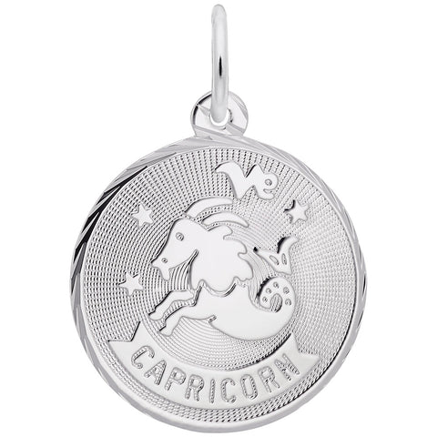 Capricorn Charm In Sterling Silver