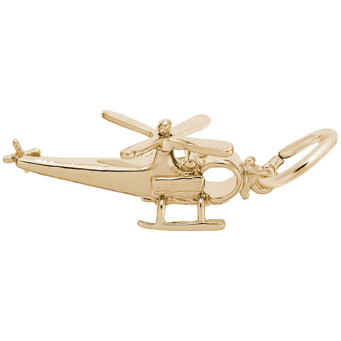 Helicopter Charm in Yellow Gold Plated