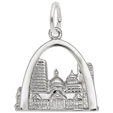 St Louis Charm In 14K White Gold