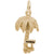 Hawaii Palm Charm in Yellow Gold Plated