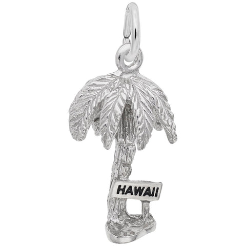 Hawaii Palm Charm In Sterling Silver