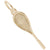 Racquet Charm In Yellow Gold