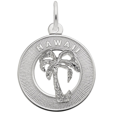 Hawaii Charm In 14K White Gold
