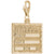 Birth Certificate Charm in Yellow Gold Plated