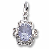March Birthstone charm in 14K White Gold hide-image