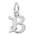 Initial B Charm In Sterling Silver
