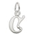 Initial C Charm In Sterling Silver