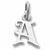 Initial A charm in 14K White Gold hide-image