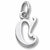 Initial C charm in 14K White Gold hide-image