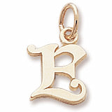Initial E charm in Yellow Gold Plated hide-image