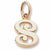 Initial S charm in Yellow Gold Plated hide-image