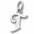 Initial T charm in Sterling Silver hide-image