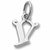 Initial V charm in Sterling Silver hide-image