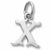Initial X charm in Sterling Silver hide-image