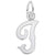 Initial I Charm In 14K White Gold