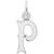Initial P Charm In Sterling Silver