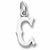 Initial C charm in Sterling Silver hide-image