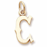 Initial C charm in Yellow Gold Plated hide-image