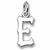 Initial E charm in Sterling Silver hide-image