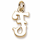 Initial F charm in Yellow Gold Plated hide-image