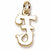 Initial F charm in 14K Yellow Gold