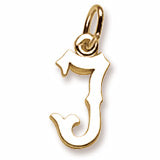 Initial J charm in Yellow Gold Plated hide-image