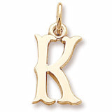 Initial K charm in Yellow Gold Plated hide-image