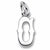 Initial O charm in Sterling Silver hide-image