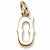 Initial O charm in 14K Yellow Gold