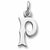 Initial P charm in Sterling Silver hide-image