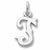Initial T charm in Sterling Silver hide-image