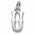 Initial U charm in 14K White Gold hide-image